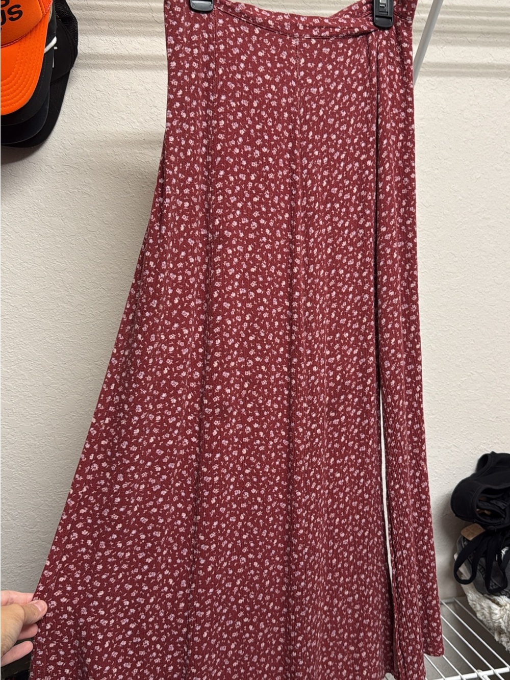American Eagle Outfitters Rust Floral Maxi Skirt
